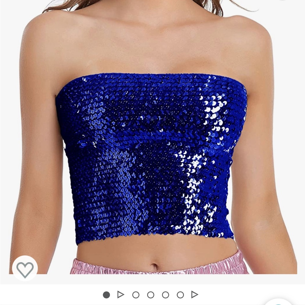 Sequin tube top with lining inside